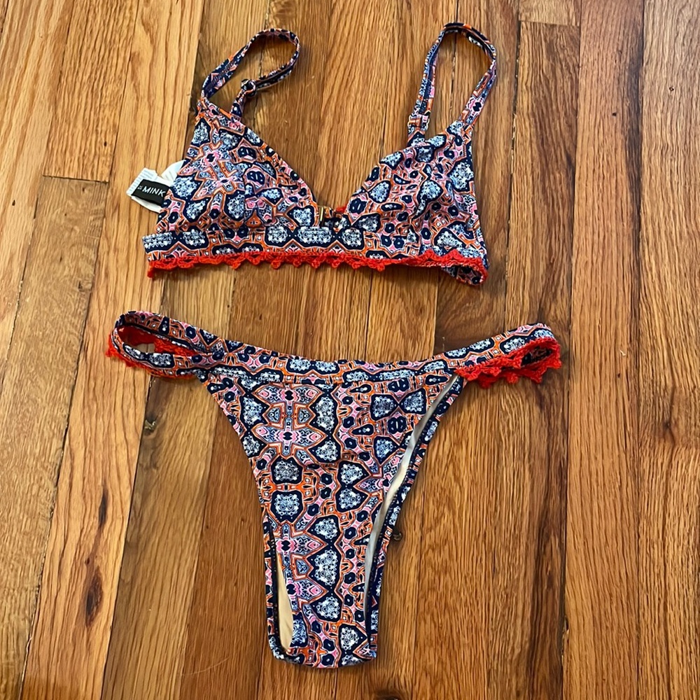Mink Pink red & navy bikini